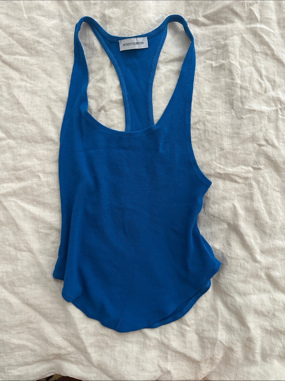 Artless Forever Sleeveless Racerback Tank in Cobalt Blue